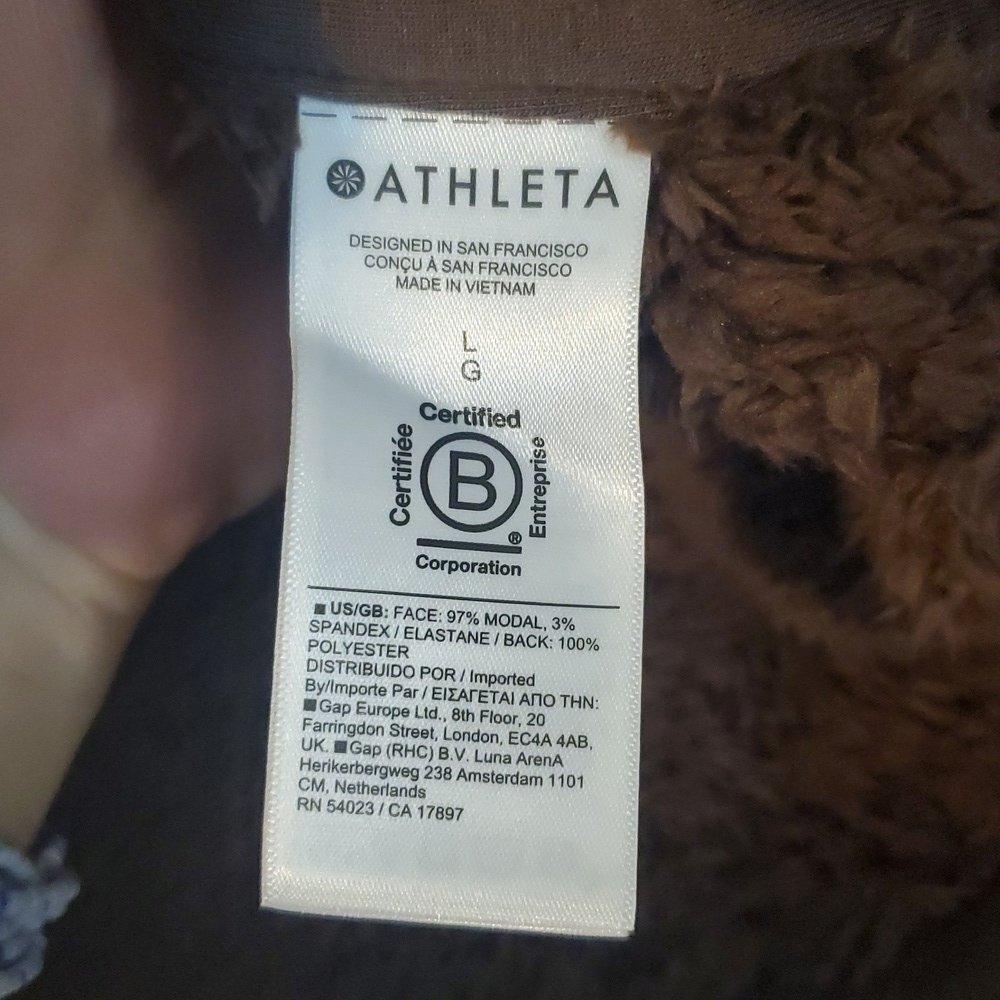Athleta Westbound Jacket Size Large Sherpa Lined Bomber Coat Brown Heavy - Picture 9 of 16